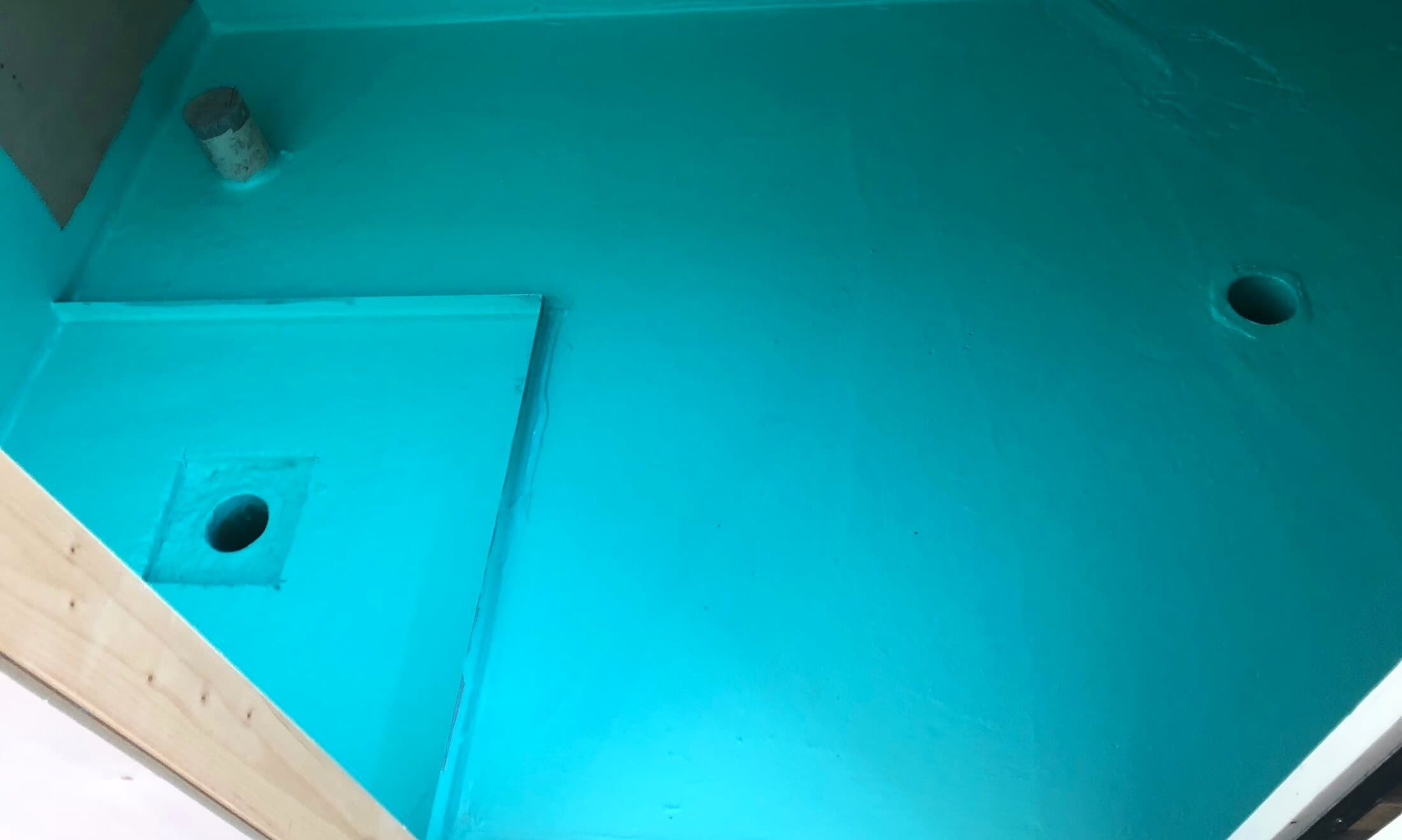 New waterproofing membrane applied to a wet area floor